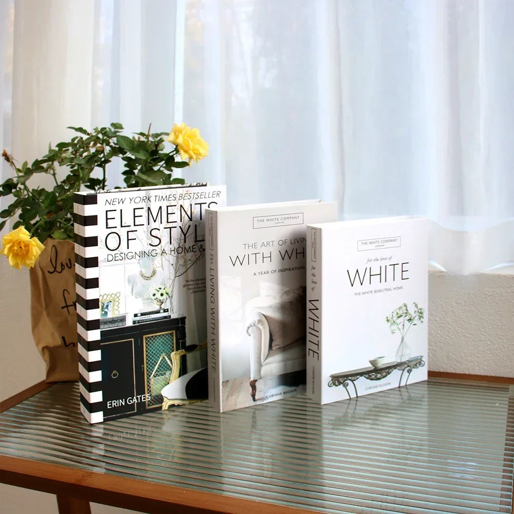 3Pcs Foldable Fashion Fake Books Living Room Decoration Designer Books Coffee Table Ornaments Club Hotel Room Villa Prop Books Beauty World Shop
