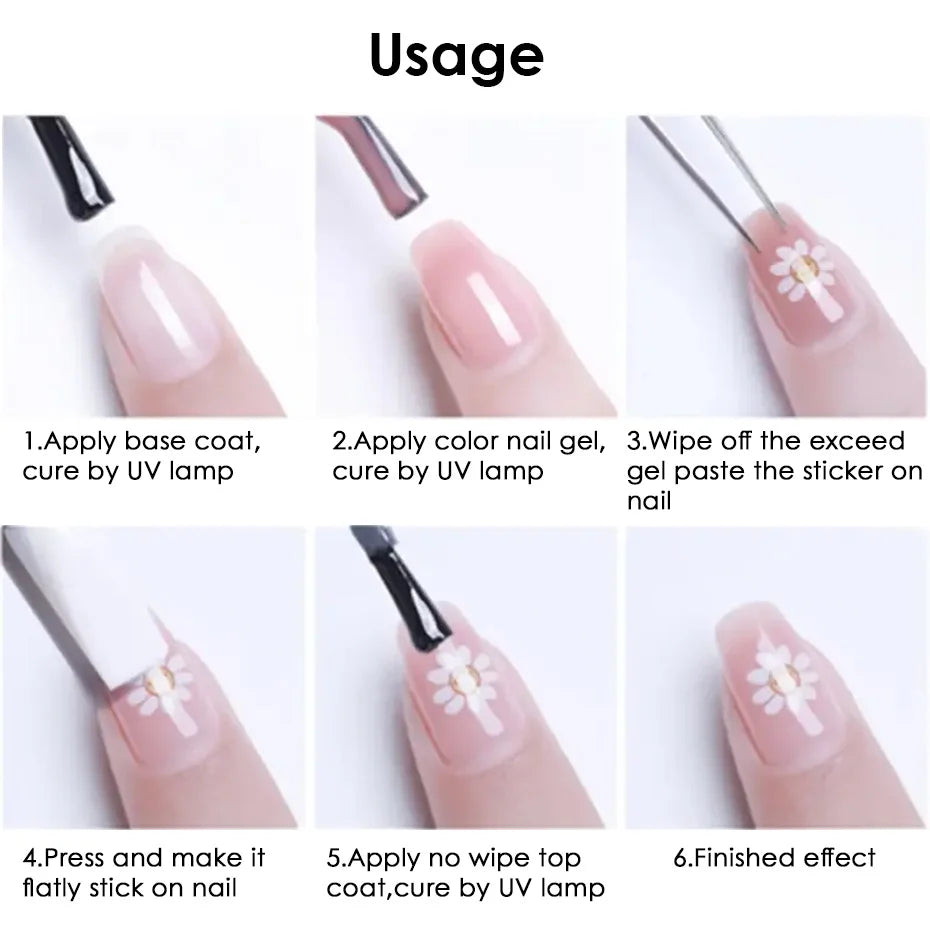 2pcs Gold Silver Christmas 3D Nail Stickers Reflective Glitter Xmas Tree Gingerbread Snowflakes Adhesive Decals Winter Manicure Beauty World Shop