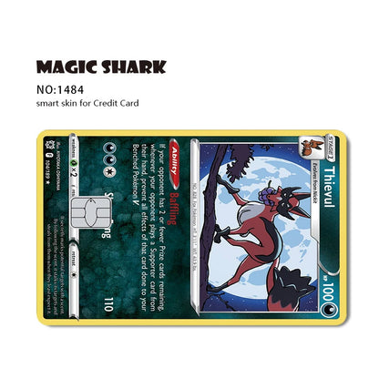 2025 New Pokemons Charizard Blastoise Bulbasaur Eevee Metwo Sticker Film Skin Cover for Credit Debit Card Beauty World Shop
