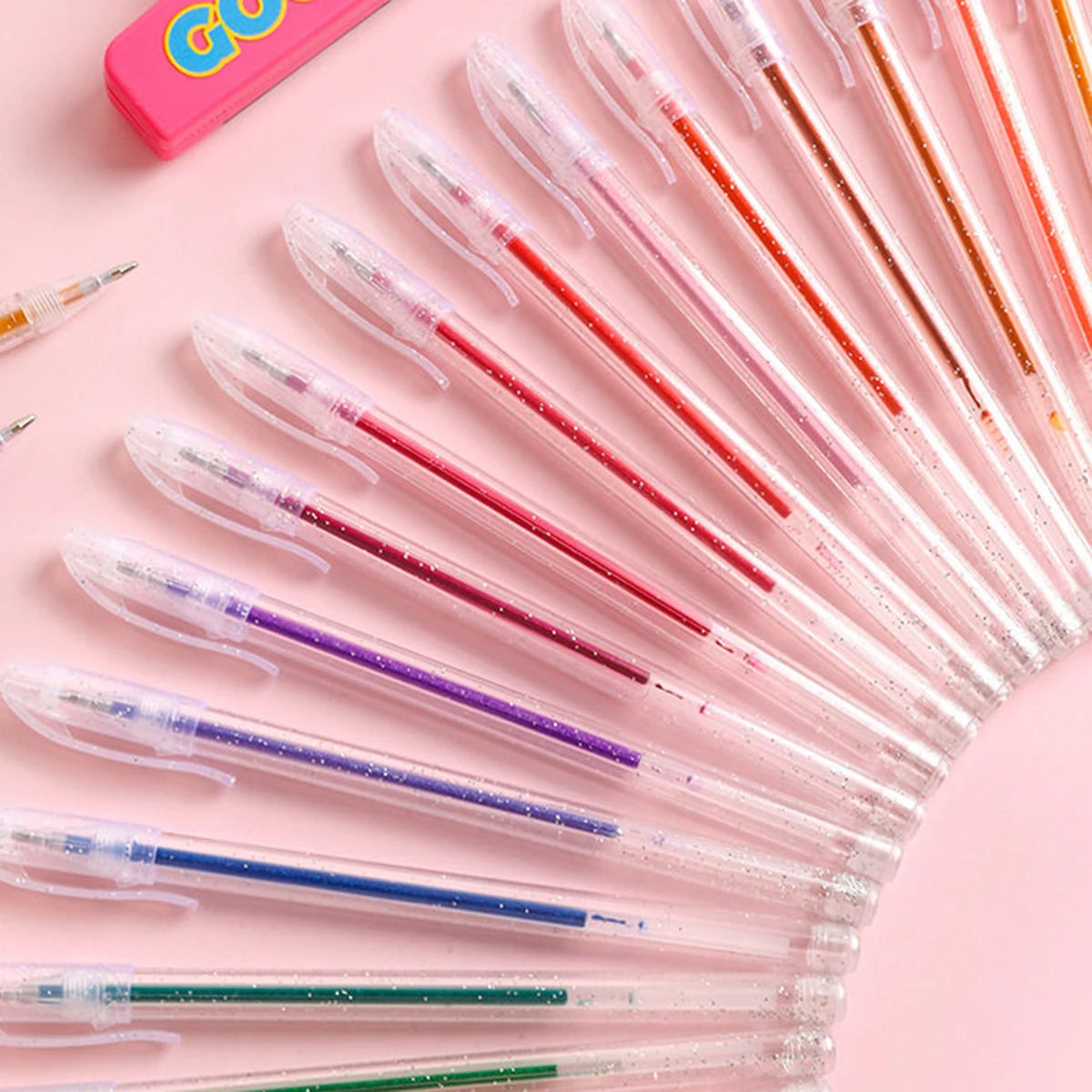 60 Colors Glitter Gel Pen 1.0mm Metal Glitter Color Ballpoint Pen Paper Cardstock Diary Drawing Marking Coloring DIY Art Beauty World Shop