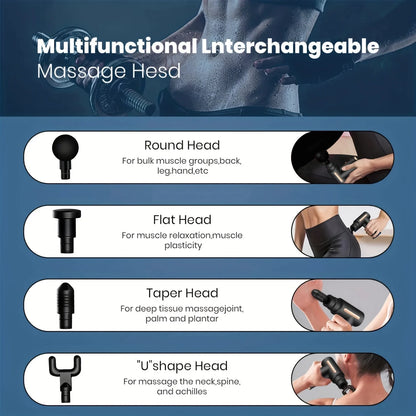 Portable Fascia Gun Vibration Massage Gun For Body Neck Back Deep Muscle Relaxation Fitness Slimming One Head Beauty World Shop