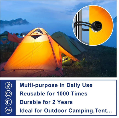 Outdoor Elastic Ball Rope Bungee Cords Portable Tent Fixing Tarpaulin Awning Canopy Heavy Duty Tarp Tie Down for Shelter Cargo Beauty Trend Shop