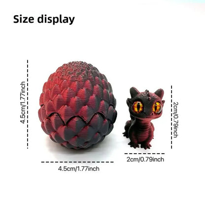 3D Printed Toys Artistic Dragon Egg Statue Small Hatching Dragon Figure Modern Home Decoration Miniature Desk Decor Beauty World Shop