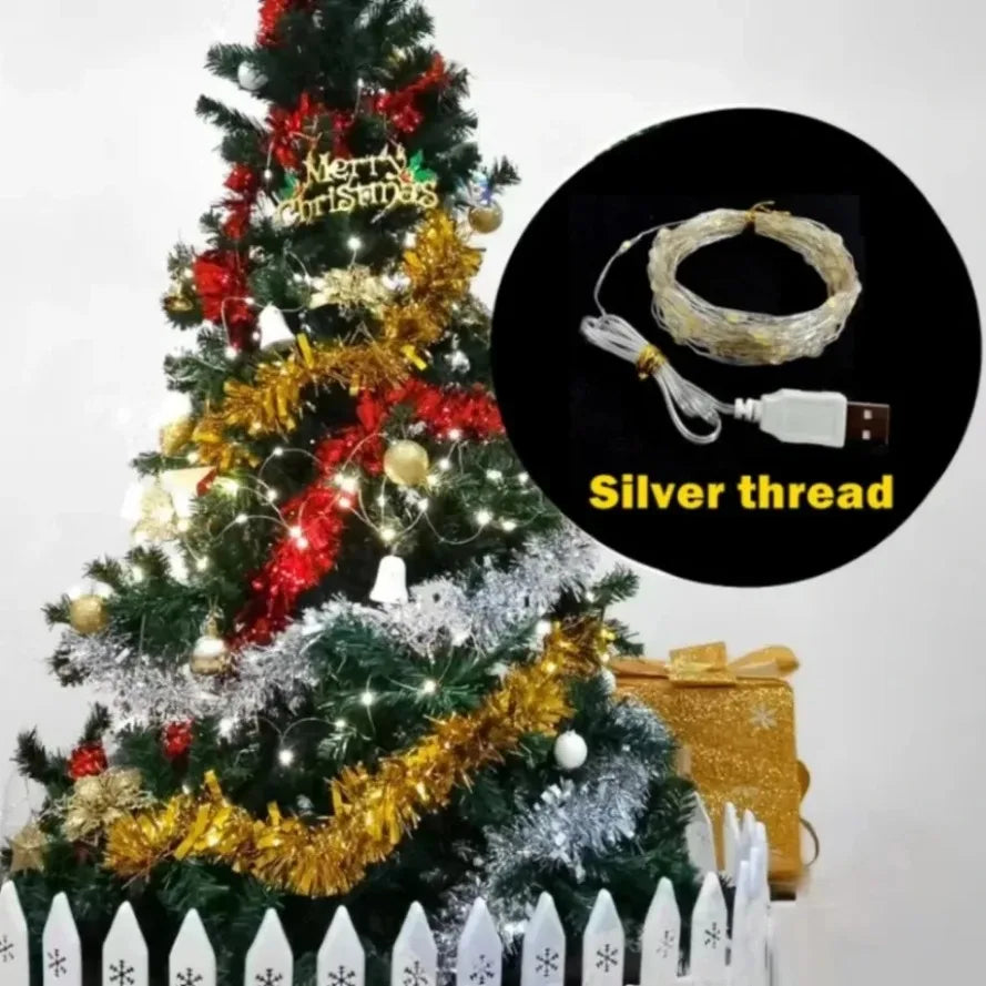 30M 10M Waterproof USB LED Lights String Copper Wire Fairy Garland Light Lamp Christmas Wedding Party Holiday Lighting wreath Beauty World Shop