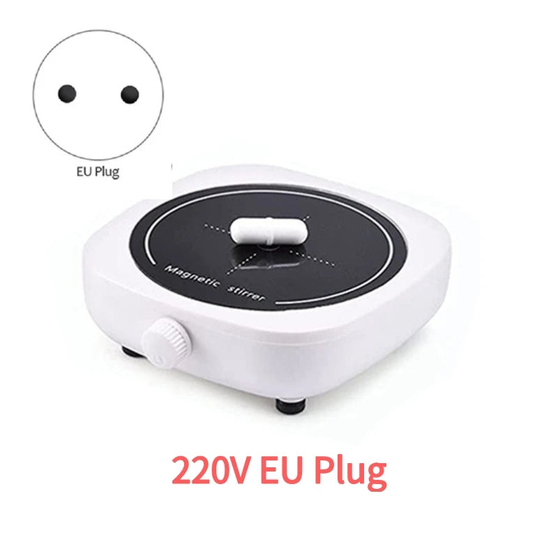 Magnetic Stirrer Mini Lab Stir Mixer Portable Stirrer Plate with Stir Bar 2L 4000RPM for Laboratory (EU/US/UK Plug ) Beauty World Shop