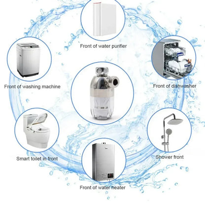 Stainless Steel Household Water Filter Front Inlet Tap Anti-Scale Shower Purifier for Drinking Water Beauty World Shop
