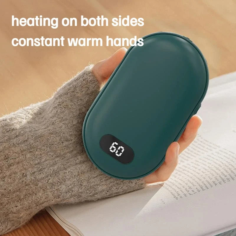 USB Rechargeable Hand Warmer Power Bank 2-In-1 Mini Electric Heater High-Capacity Pocket Warmer For Cold Weather Winter Gift Beauty World Shop