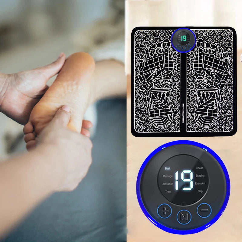 Electric Foot Massager Pad Muscle Massage Relaxation Trainer For Massage Fitness Outdoor Sport Home Family Relax Beauty World Shop