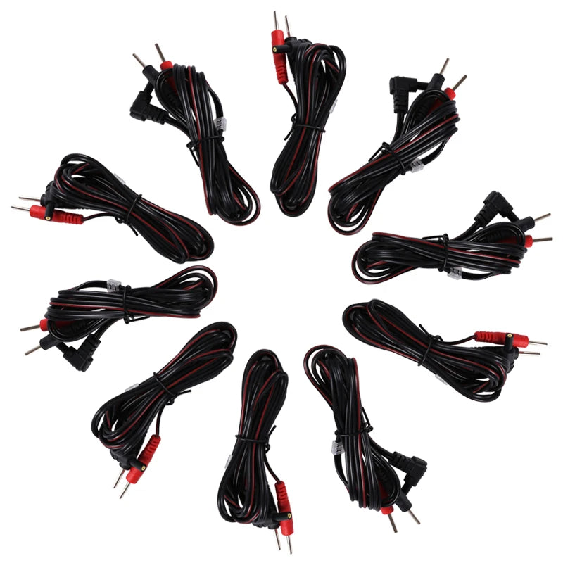 Electrode Lead Wires TENS Conductive Standard Pin for Ems Massage Electrode Pad Standard Pin  Digital Tens Machine Health Care Beauty World Shop