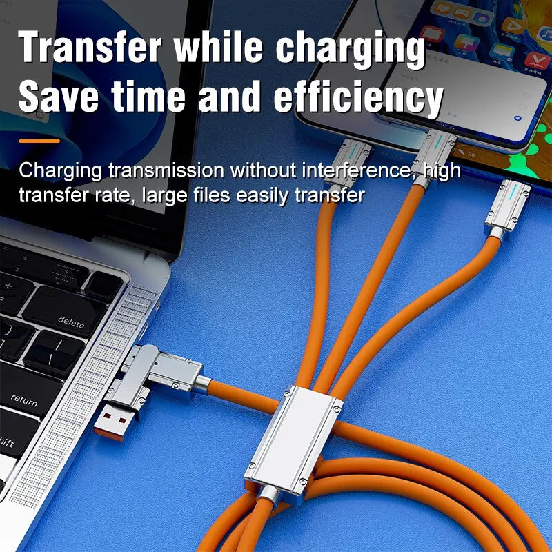 3 In 2 Type-C Mobile Phone Usb Fast Charging 66w Data Cable Suitable For iPhone Huawei OPPO Xiaomi Samsung Redmi Charging Cable Beauty World Shop
