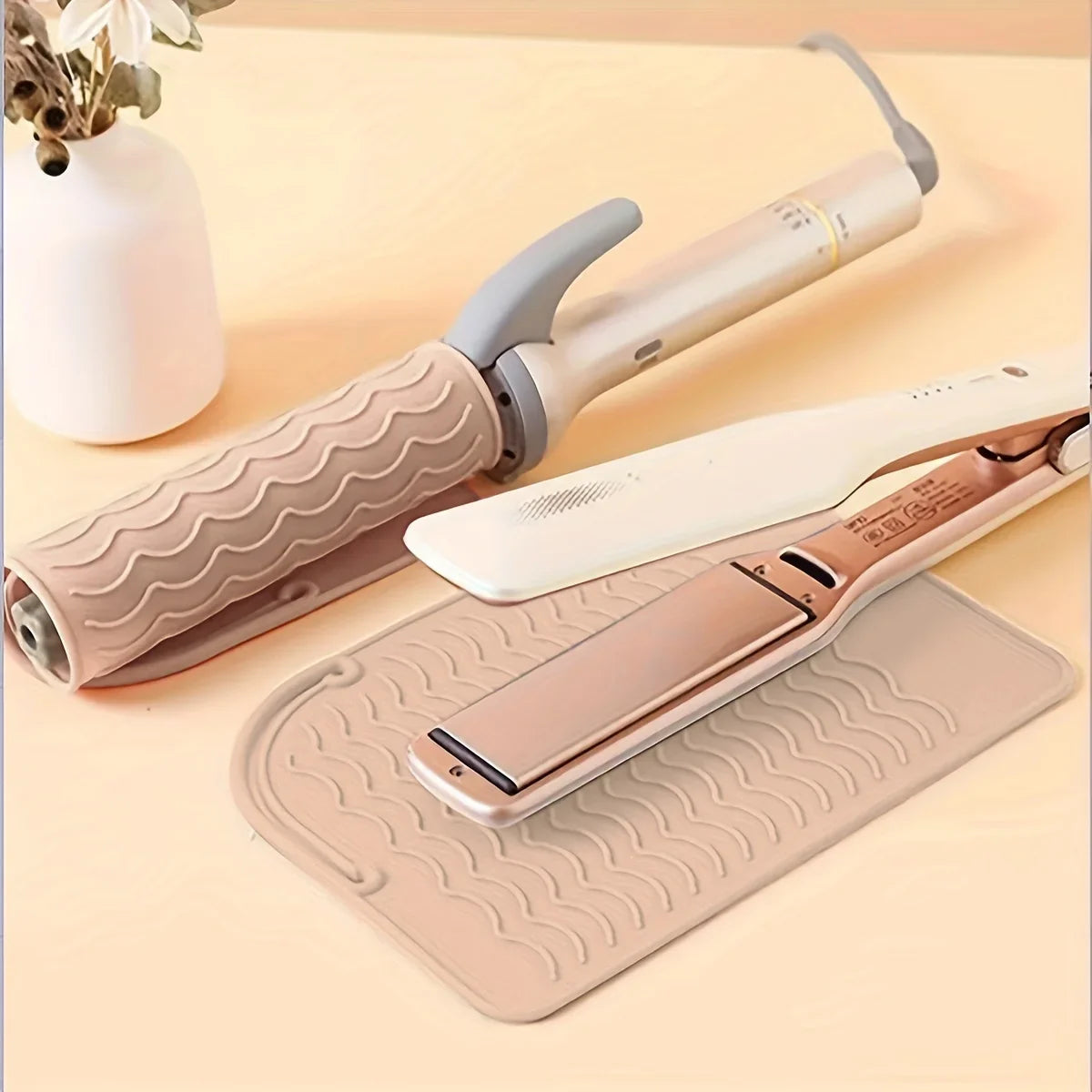 1pc Silicone Heat Resistant Mat For Hair Styling Tools, Pad For Curling lrons And Straighteners, Portable Styling Heat Mat Beauty Trend Shop