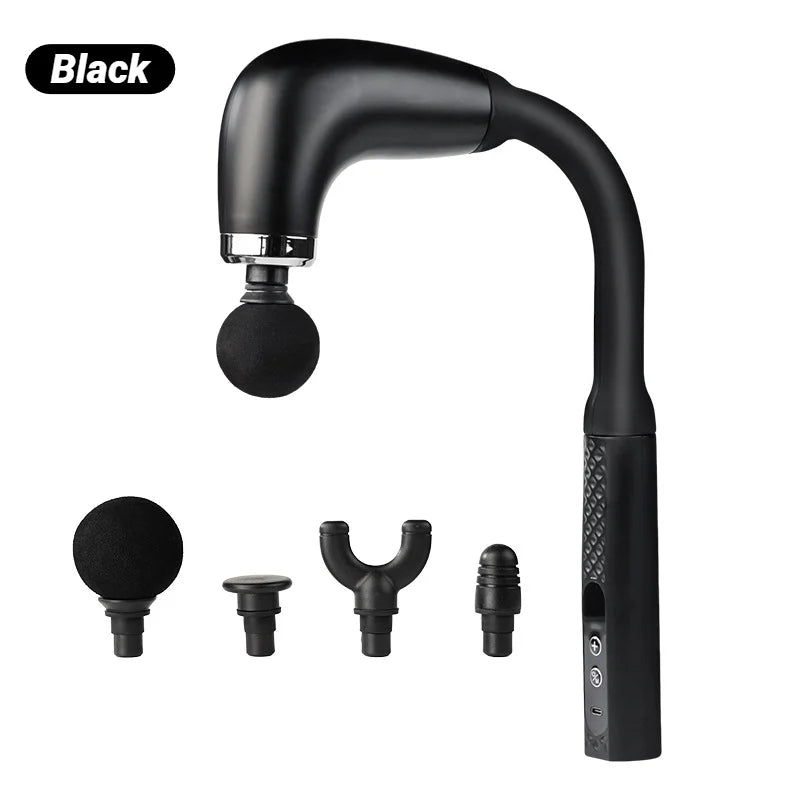 Electric Muscle Massage Gun With 4 Heads, Deep Tissue Percussion Massager For Pain Relief, Portable & Rechargeable Fascia Extend Beauty World Shop