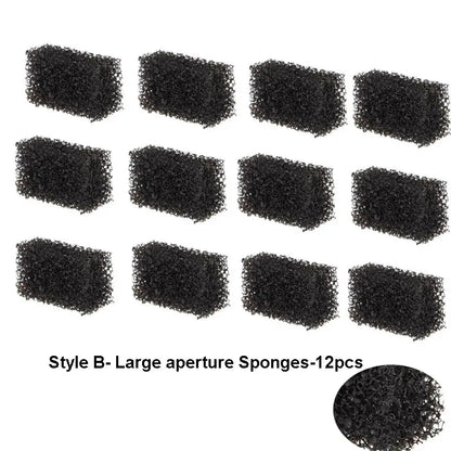 12 Pack Cat Water Fountain Sponge Filters, Replacement Foam Filters for 67oz/2L Pet Fountain 65oz/1.85L Dog Drinking Fountain