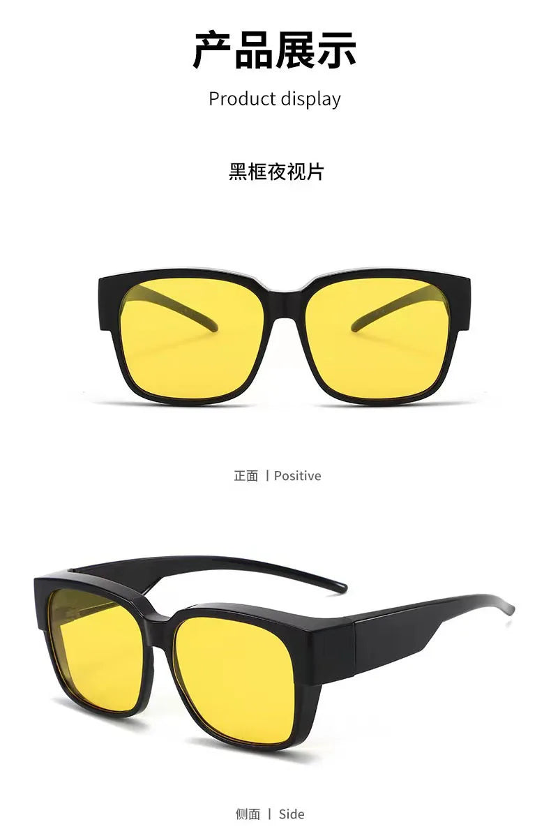 New Fashion Polarized Sunglasses Cover Over Myopia Prescription Glasses Portable Men Women Vintage Fishing Driving Eyewear Beauty World Shop
