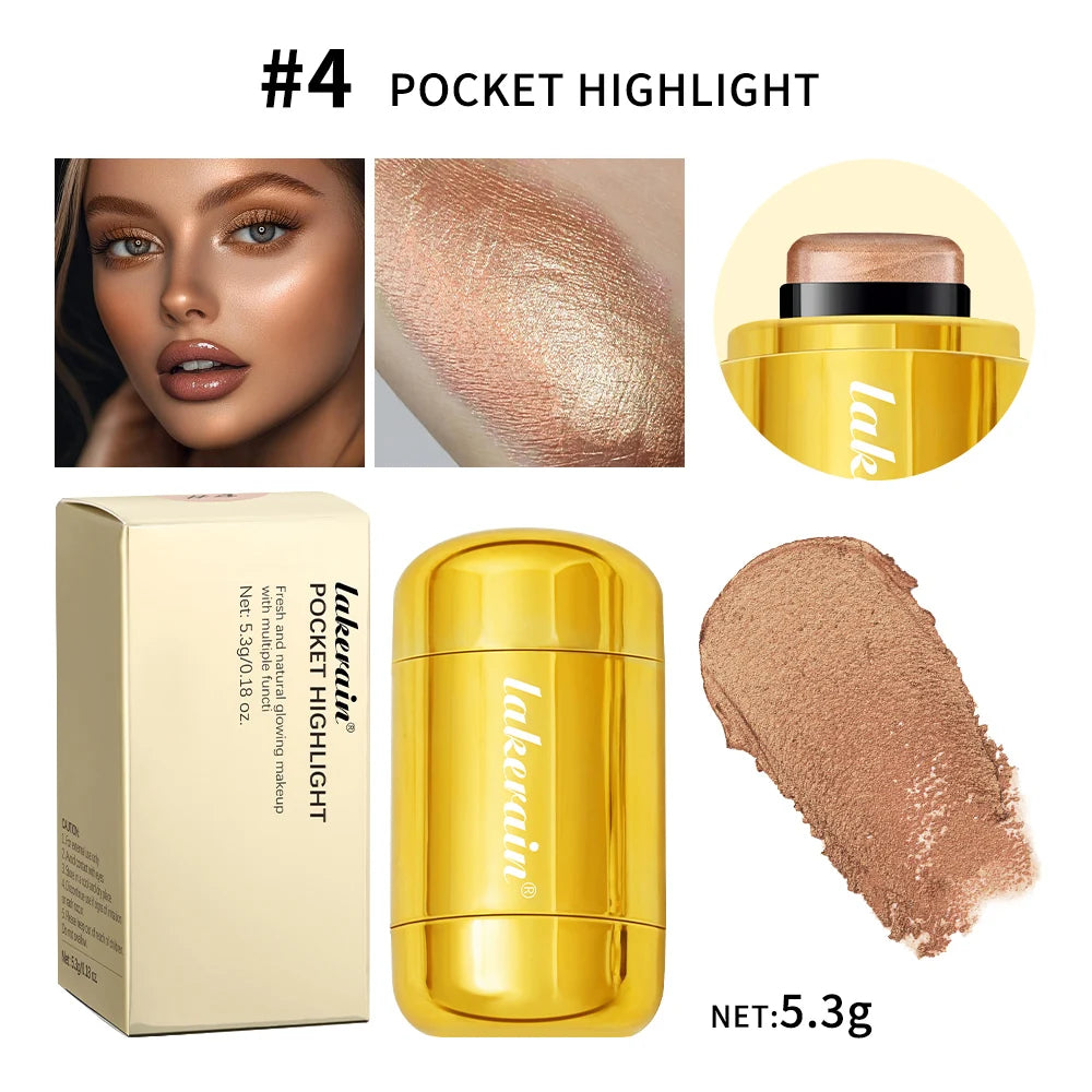 3-in-1Blush Stick Lasting Brightens Facial Cheek Stick Moisturizing Flash Lip Gloss Makeup Lip Gloss Face Rouge Beauty World Shop