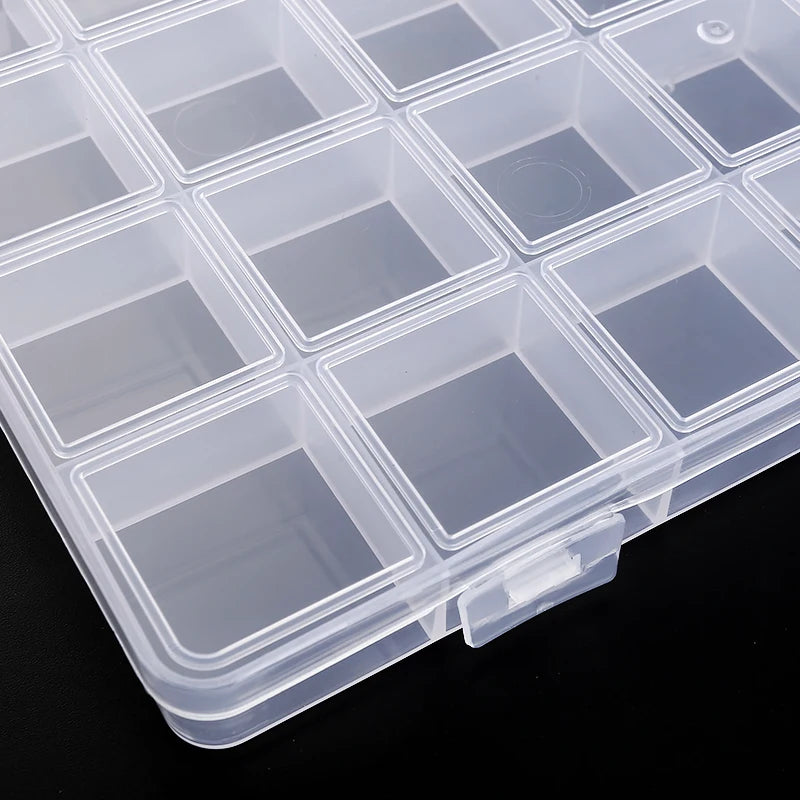 Transparent Storage Container Jewelry Box Clear Plastic Organizer Box Empty Earring Storage Organizer Display Case for Beads Beauty World Shop