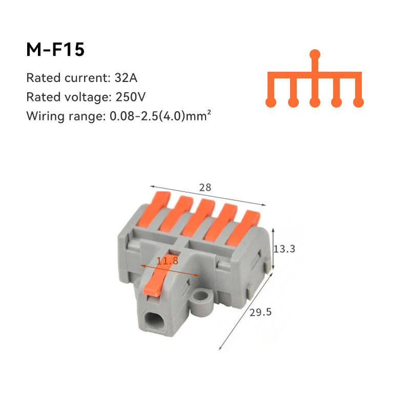 10/30/50 PCS Mini Fast Wiring Cable Connectors Universal Compact Splitter Electrical Conductors Push-in Home Terminal Block Beauty World Shop