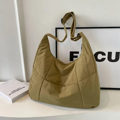 Trendy Women's Soft Cloth Shoulder Bag Solid Color Student 2026 Spring Y2k Casual Style Big Handbags Crossbody Bags for Women Beauty World Shop