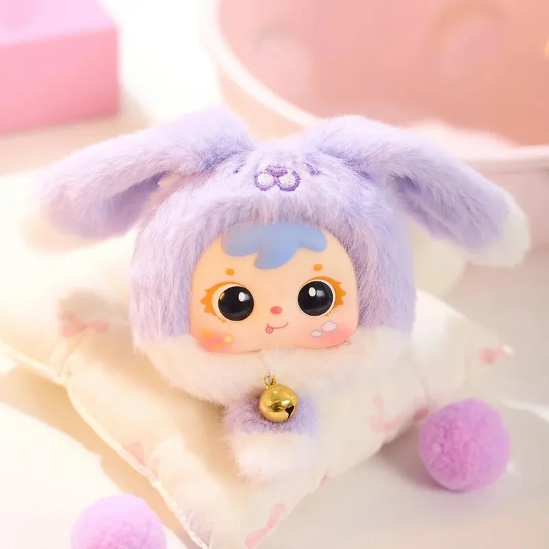 Samuel Mini Wealth Rabbit Blind Box Series Plush Toys Kawaii Backpack Doll Pendant Desktop Ornament Mystery Box Peripheral Gifts Beauty World Shop