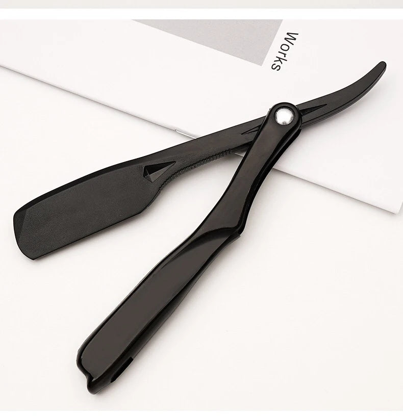 Professional Manual Shaver Straight Edge Plastic Barber Razor Folding Shaving Beard Cutter Straight Razor Wholesale Beauty World Shop