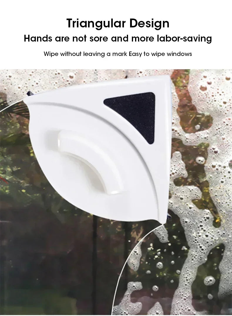 Dual Sided Magnetic Glass Cleaner High Rise Window Wiper With Automatic Drainage System For Home Office Multi Surface Cleaning Beauty World Shop
