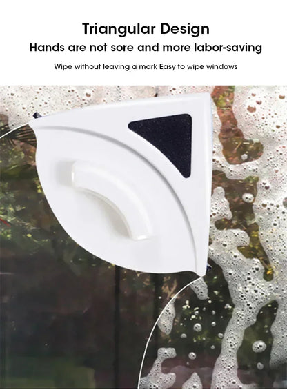 Dual Sided Magnetic Glass Cleaner High Rise Window Wiper With Automatic Drainage System For Home Office Multi Surface Cleaning Beauty World Shop
