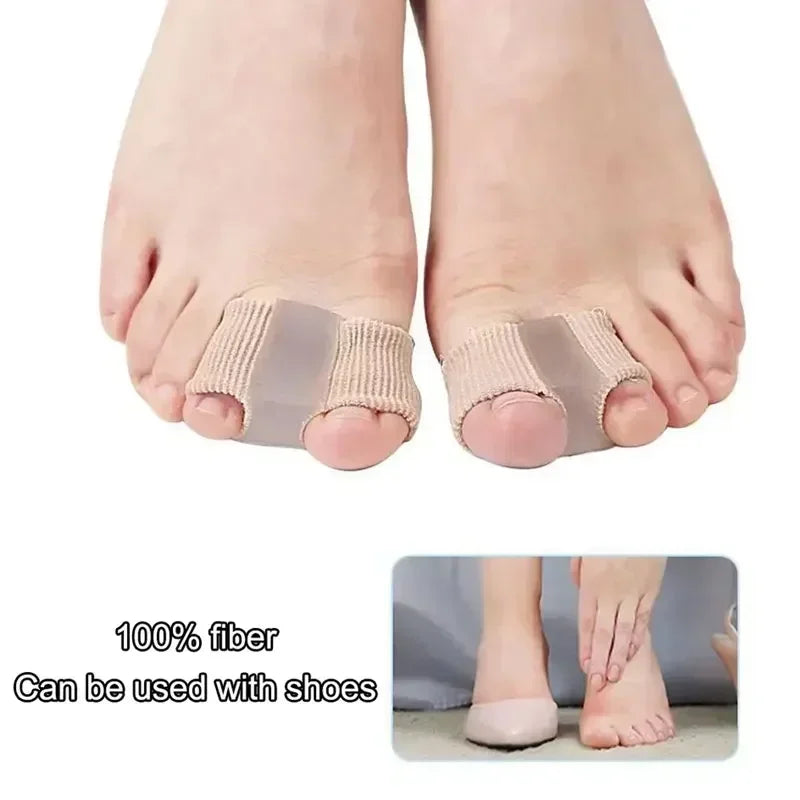 Gel Bunion Toe Separator W/Fabric Lining for Big Toe,Silicone Toe Spacers Breathable Toe Corrector Protector for Overlapping Toe Beauty Trend Shop