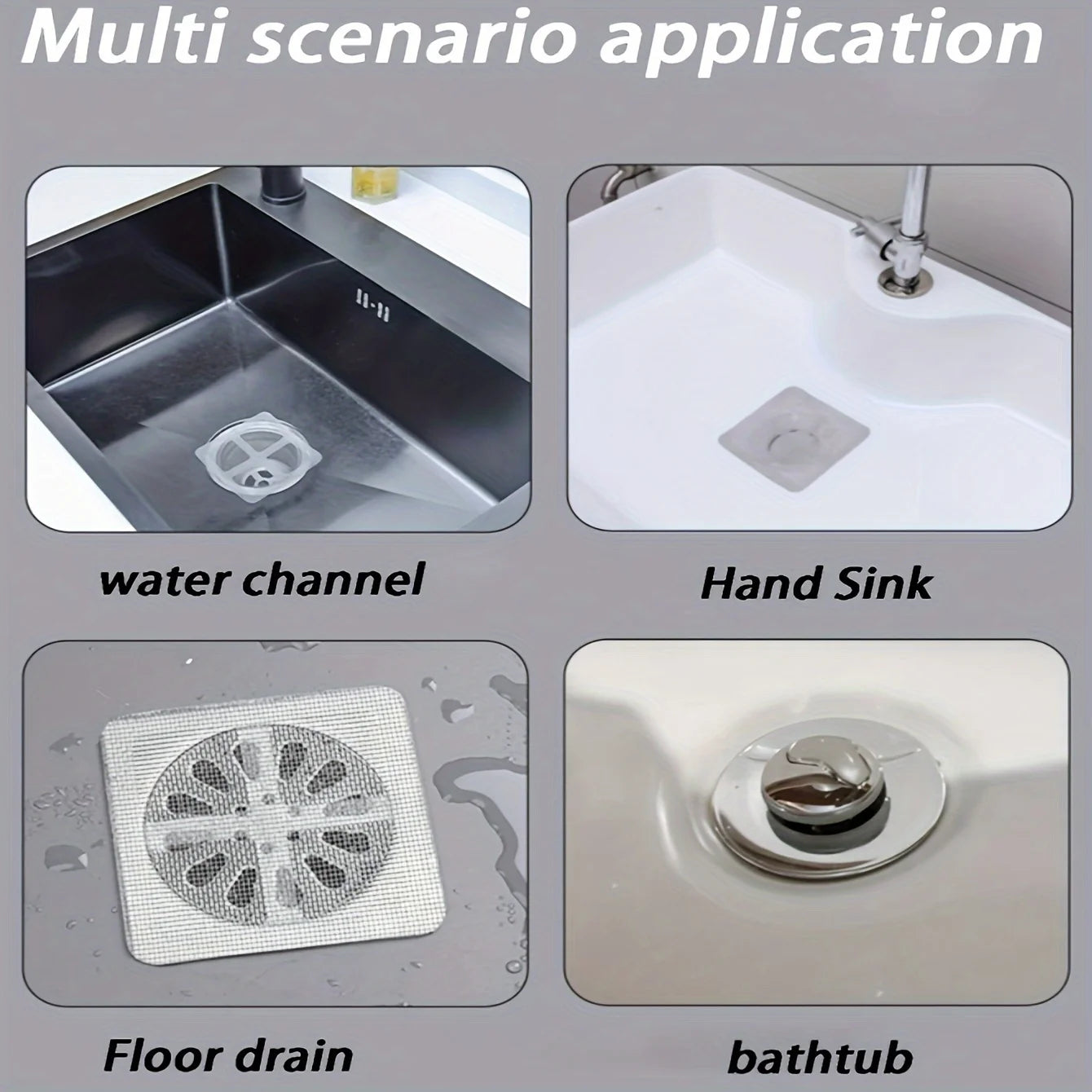 Floor Drain Sticker, Insect-proof Self-adhesive Bathroom Hair Filter Net, Sewer Filter, Kitchen Anti-blocking Mesh Net Beauty World Shop