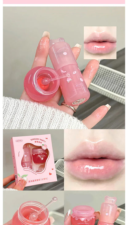 SENSORY PARTY Hydrating & Brightening Lip Mask - Deep Moisture, Lip Wrinkle Reduction, 24-Hour Hydration Lip Oil Beauty Trend Shop