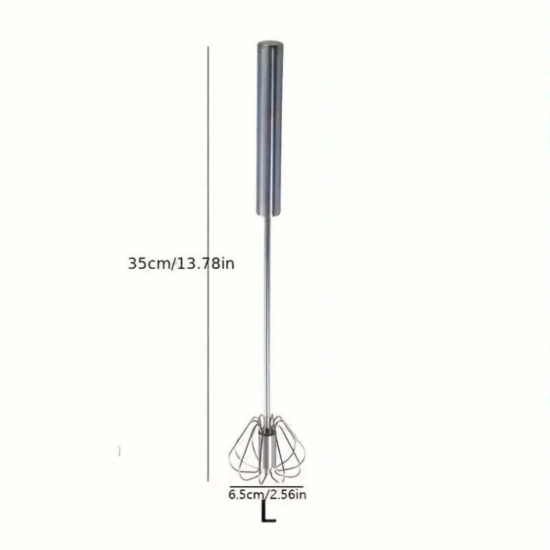 Stainless Steel Egg Beater Durable Semi-Automatic Mixer for Effortless Egg Cream Mixing Stirring and Beating for Kitchen Baking Beauty World Shop