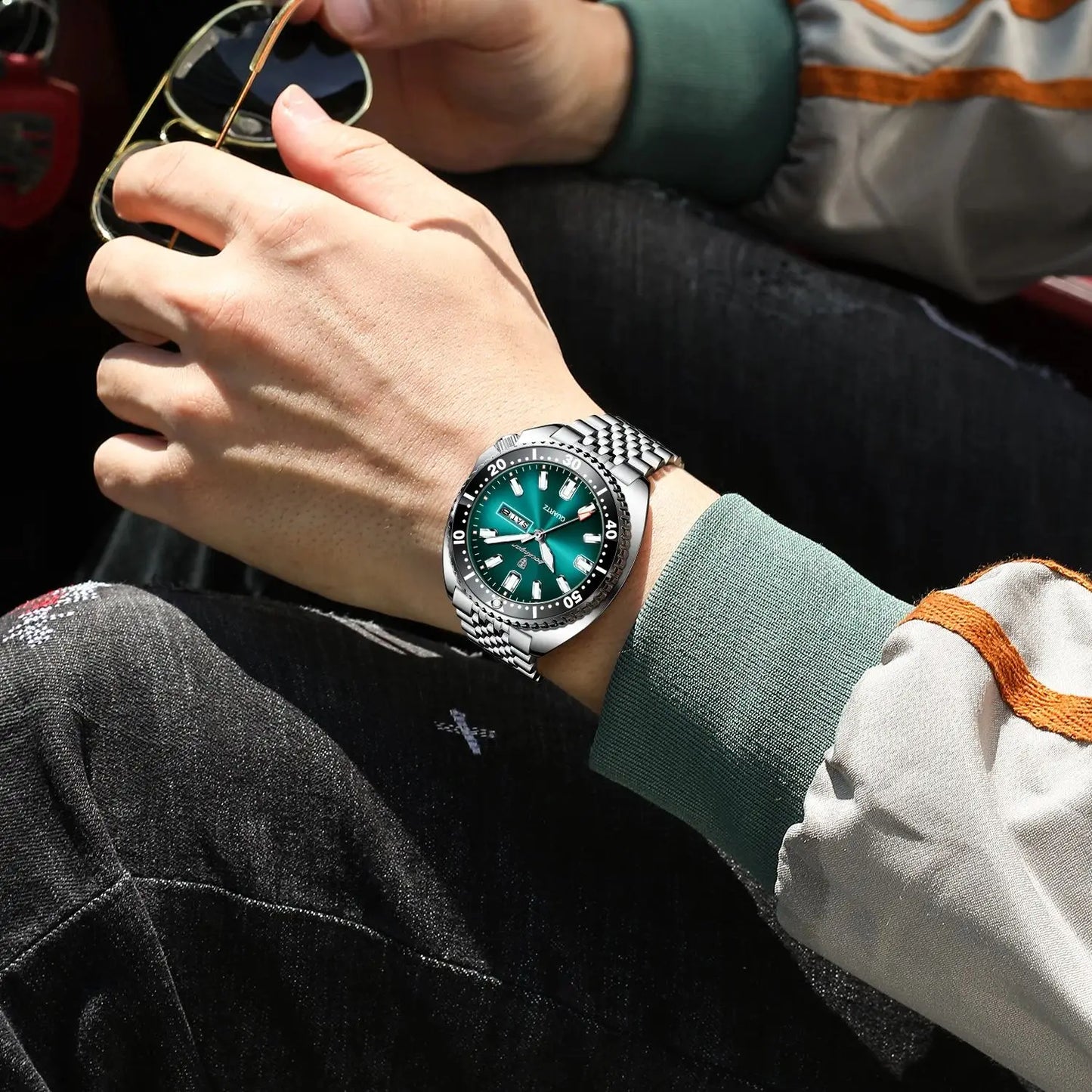 POEDAGAR Luxury Business Men Watch Date Week Waterproof Luminous Man Wristwatch Sport Stainless Steel Quartz Men's Watches Reloj Beauty World Shop