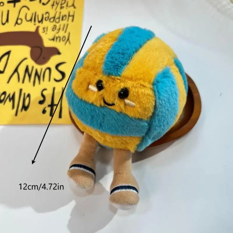 Soft Plush Cartoon Volleyball Toy, Fun Sports-Themed Keychain and Bag Decor Beauty World Shop