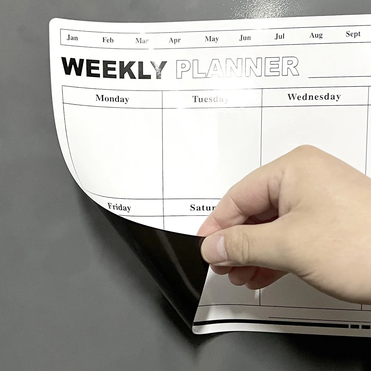 Magnetic Refrigerator Calendar Sticker - Reusable Weekly/Monthly Planner, Customizable Note Board for Home Office Beauty World Shop