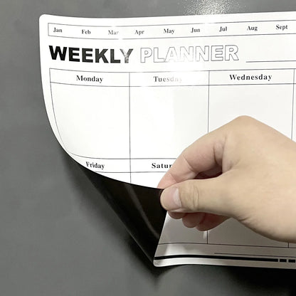 Magnetic Refrigerator Calendar Sticker - Reusable Weekly/Monthly Planner, Customizable Note Board for Home Office Beauty World Shop