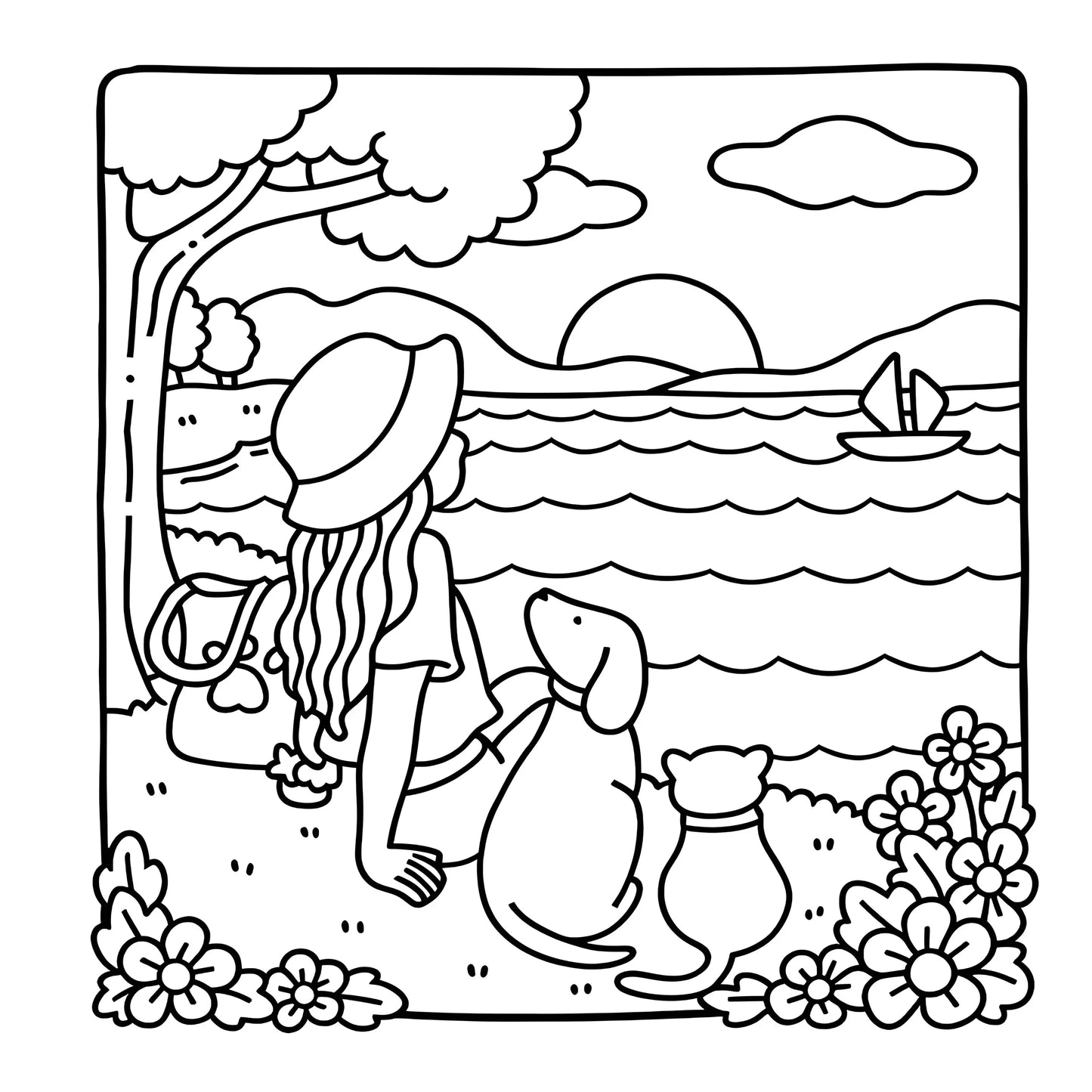 COZY GIRL VIBES Bold-easy Patterns Coloring Book for Adults Cute Drawing Book Perfect Gift for Party and Birthday Beauty World Shop