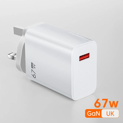 GaN USB Fast Charger Quick Charge 3.0 for Xiaomi 14 13 12 11 10 Ultra Redmi Note 12T 13 Pro Turbo 6A USB Type C Charging Cable Beauty World Shop