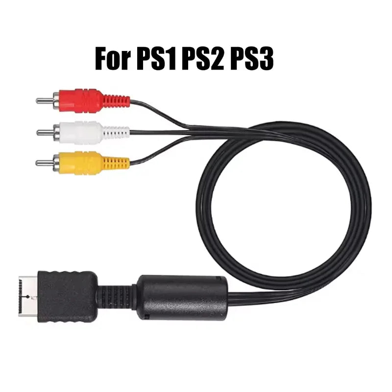 6ft/1.8M AV Cable for PS3 PS2 PS1 PlayStation Splitter RCA Audio Video Extend Cord to Monitor TV RCA Wire Converter Adapter New Beauty World Shop