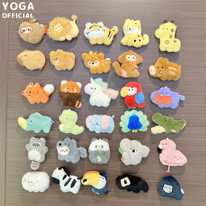 30pcs/box Original Small Aquarium Marine Animal Plush Refrigerator Sticker Blind Box Cute Magnetic Sticker Kawaii Plushies Toy Beauty World Shop