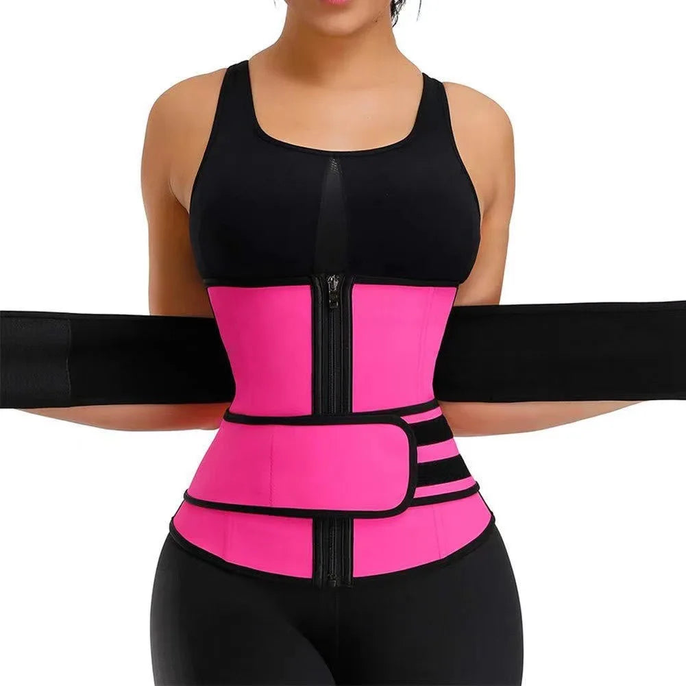 1pc Waist Trainer Slimming Body Shaper Fitness Belt Weight Loss Fat Burning Sport Girdle Sweat Trimmer Workout Cincher Shapewear Beauty World Shop