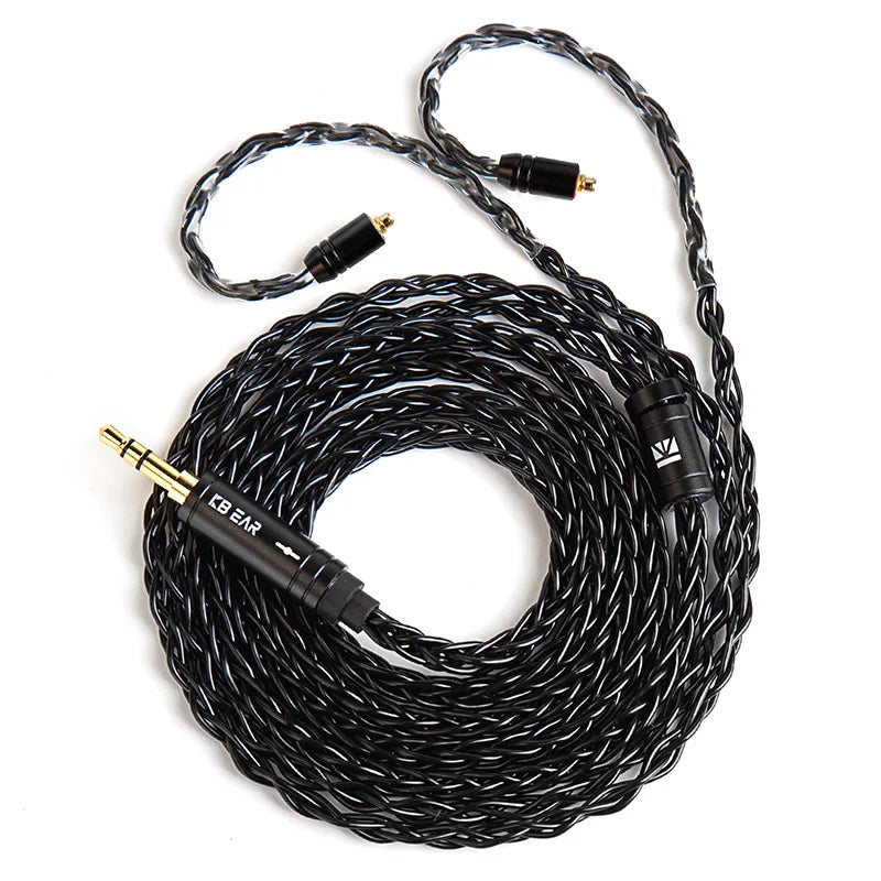 KBEAR ST12plus Earphone Cable 2m 8 Core 4N OFC Silver-plated Upgraded Cable 3.5/4.4mm MMCX/0.78mm 2Pin for CCZ KB03 KS1 Beauty World Shop
