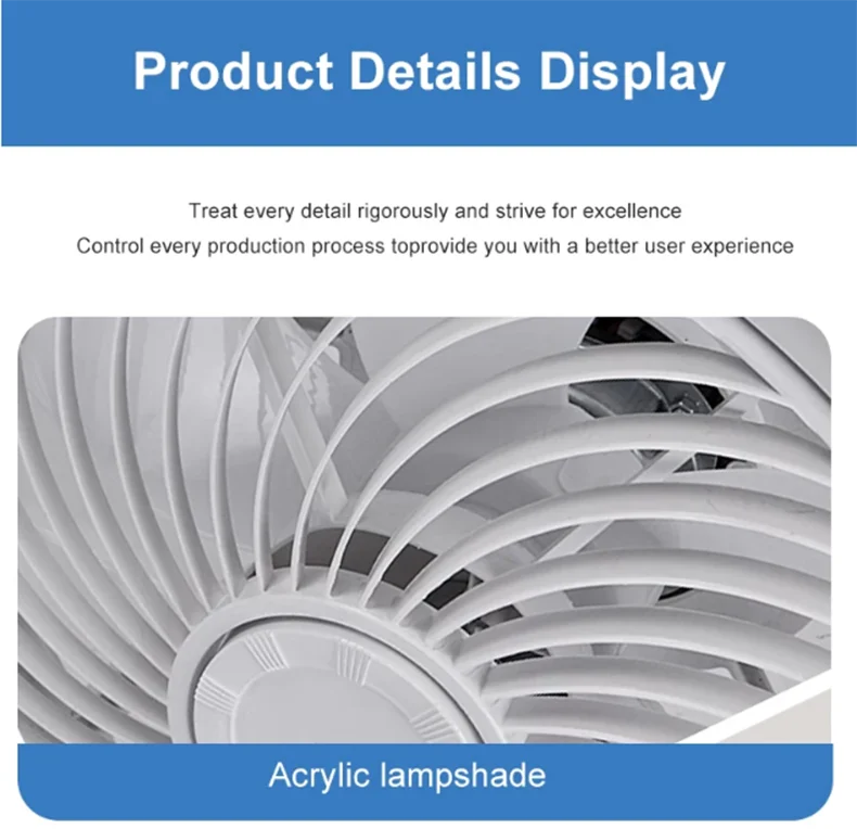 Smart Ceiling Fan Fans With Lights Remote Control Bedroom Decor Ventilator Lamp 52cm Air Invisible Blades Silent Beauty World Shop