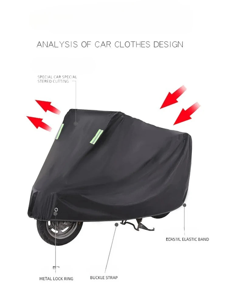 Bike Cover for Motorcycle Waterproof Outdoor All Season with Night Reflective Lock Holes Sun protection Scooter Bicycle Cover Beauty World Shop