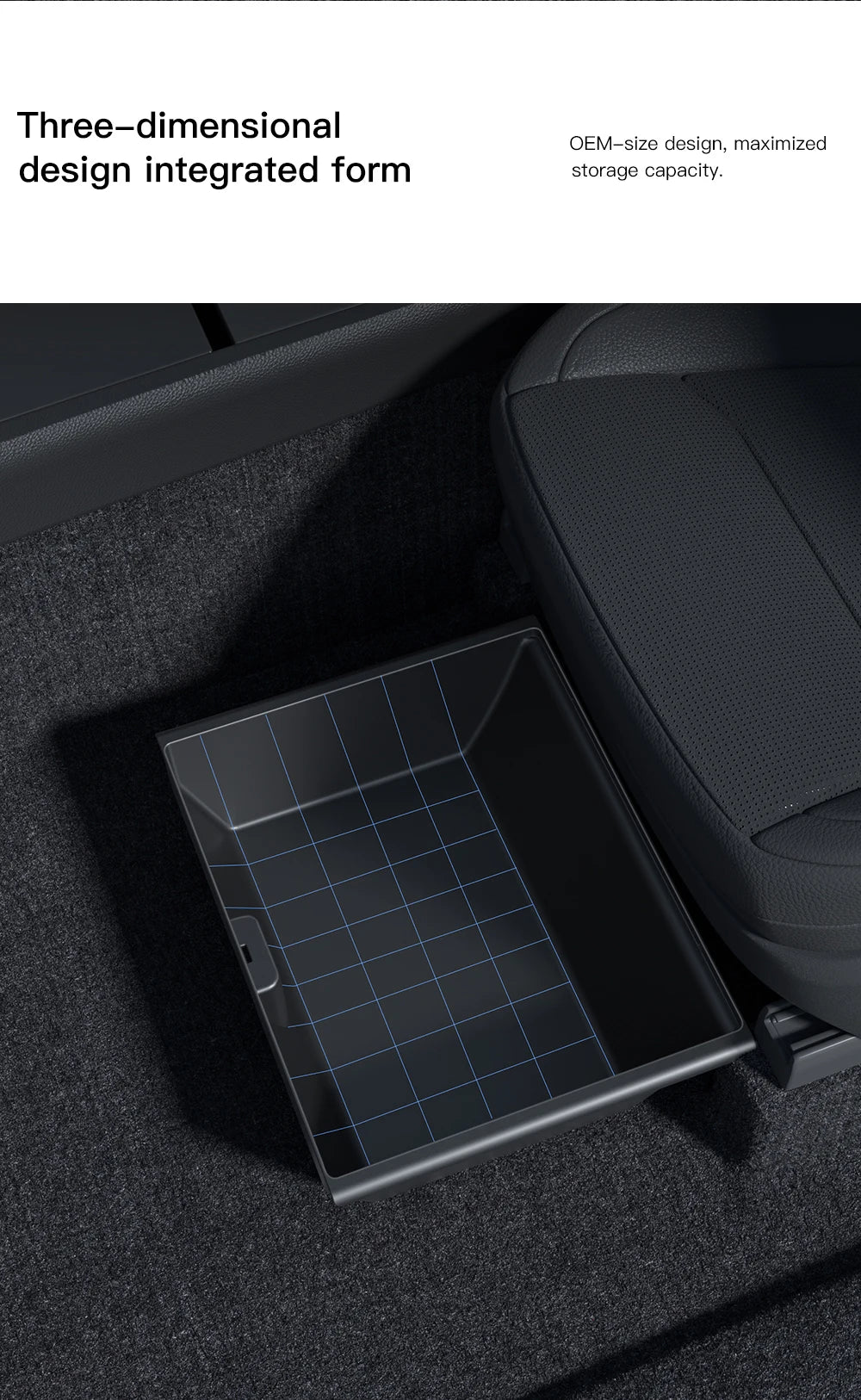 YZ For Tesla Model Y Juniper 2026 Underseat Storage Box Seats Drawer TPE Hidden Storage Tray Push Pull Car Organizer Accessories Beauty World Shop