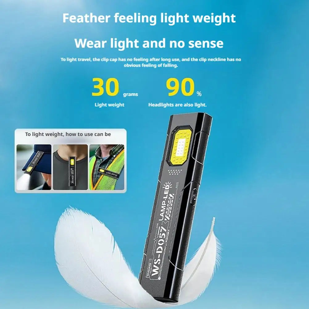 Outdoor LED Flashlight 550Lm Portable Mini Torch Light Pocket Lantern Flood Work Light with 5 Modes Beauty World Shop