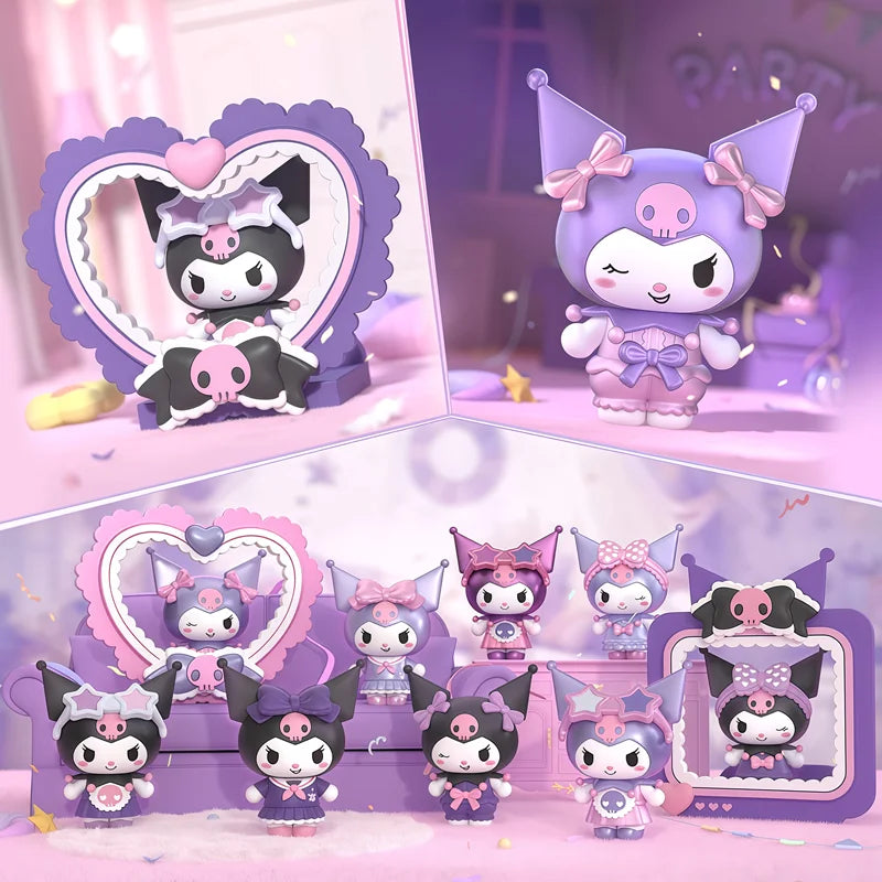 BLOKEES Sanrio Kuromi Anime Action Figure Model Blind Box Magnetic Attraction Toys Figurine Desktop Decoration Christmas Gifts Beauty World Shop