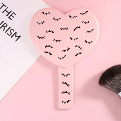1 Pcs High Definition Handheld Heart-shaped Eyelash Mirror Eyelash Inspection Mirror Makeup Gadgets Vanity Mirror Girl Gifts Beauty World Shop