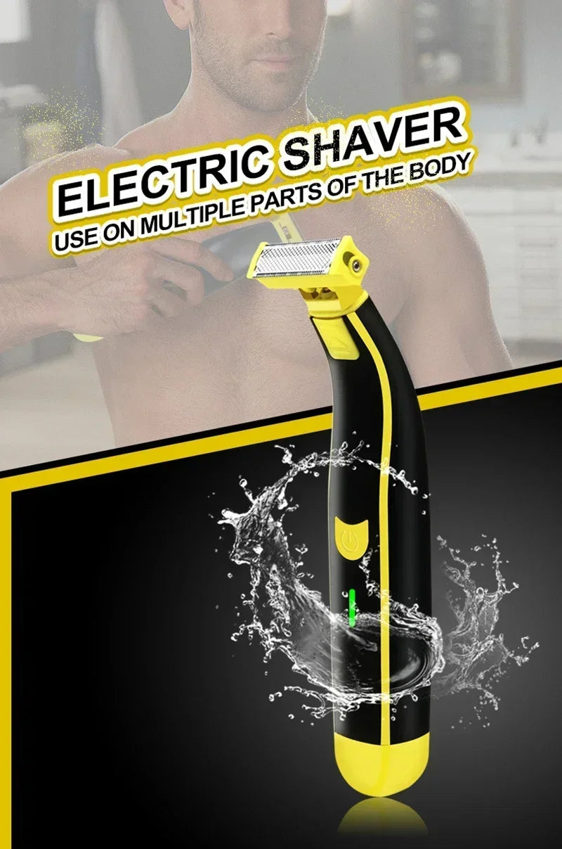 XMSJ Electric Shaver Wet and Dry Razor Double-sided Blade USB Rechargeable Portable Travel T-Shaped Hair Beard Trimmer Beauty World Shop