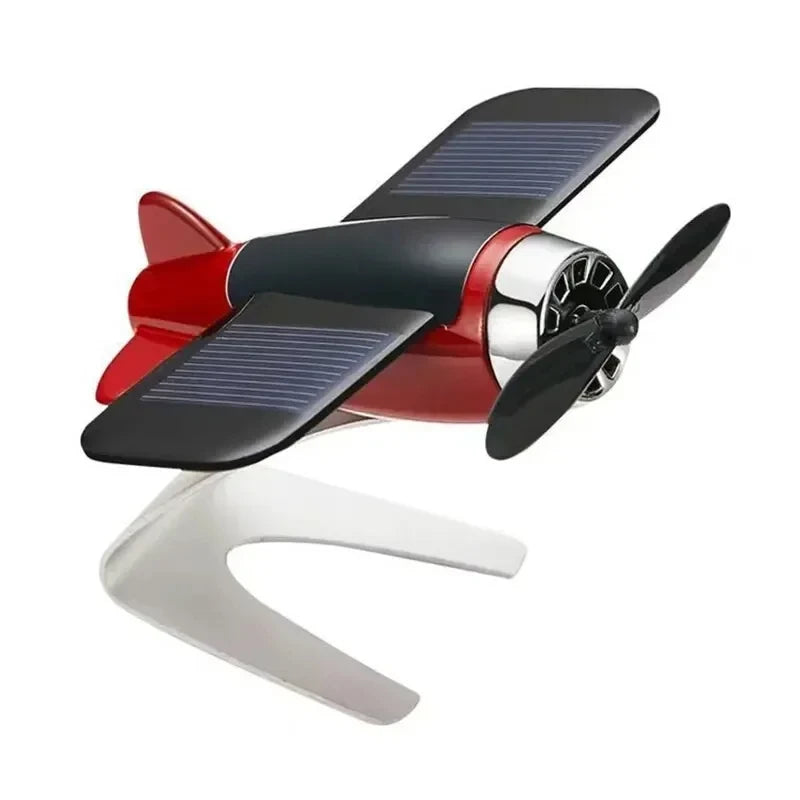 Solar Airplane Creative Men's Car Decoration Car Interior Accessories Desktop Ornament Gift For Woman, Man, Car Enthusiast Beauty Fashion