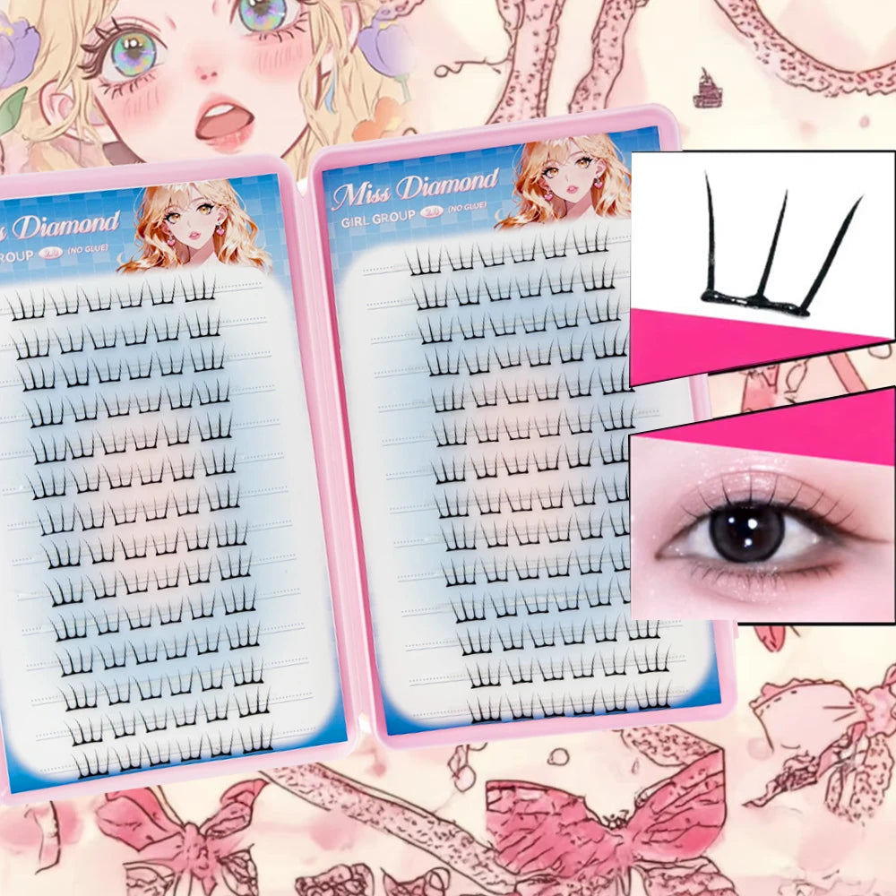 Large Capacity Korean Style Eyelashes Clusters Dense Comics Artificial Eyelashes Perfect Makeup Tool For Girls Enlarge Your Eyes Beauty World Shop