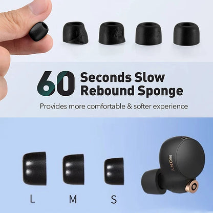 Replacement Memory Foam Ear Tips Cushion Earbuds For Sony WF-1000XM5 WF-1000XM4 WF-1000XM3 Eartips Anti Slip Earphone Earplugs